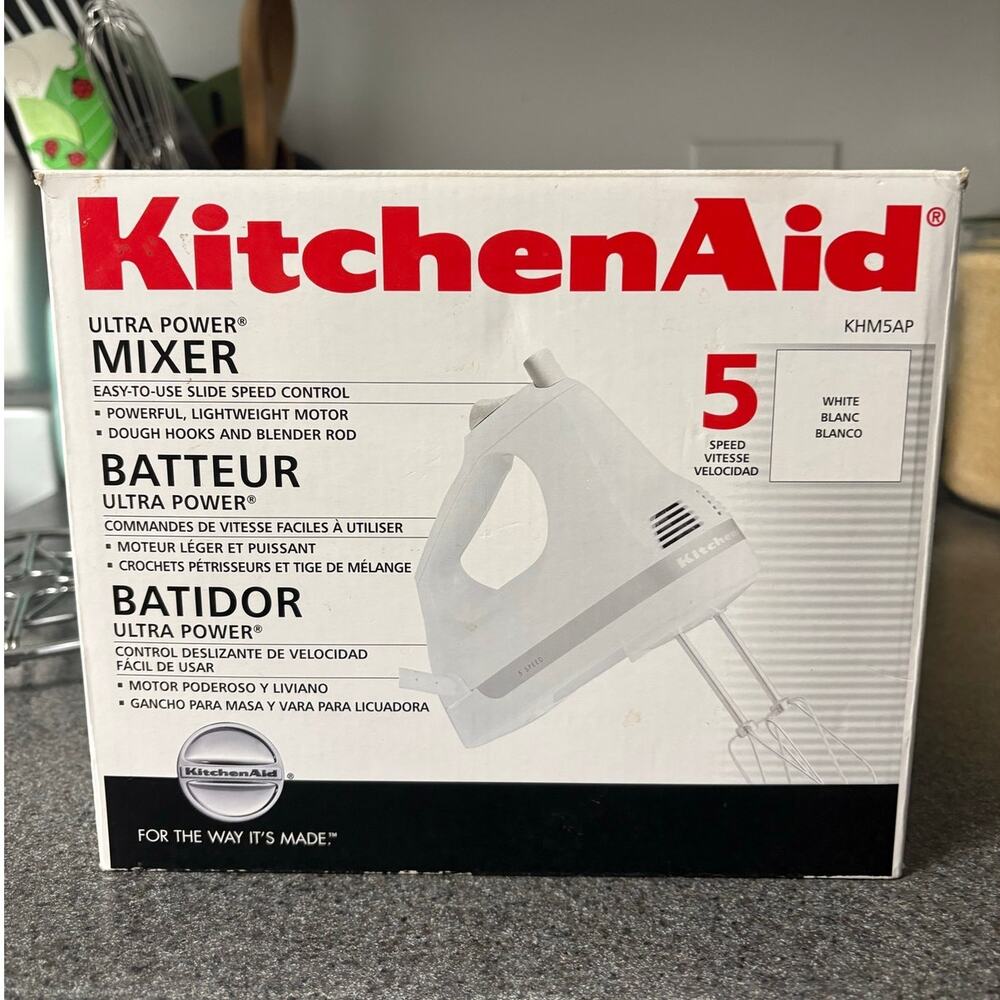KITCHENAID 5 Speed Ultra Power White Hand Mixer